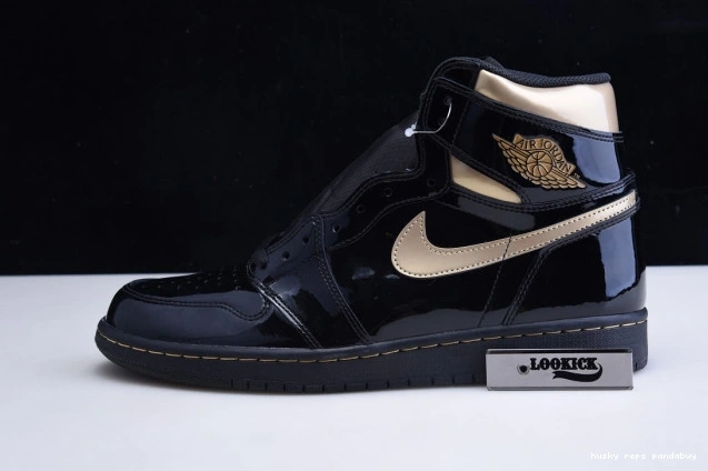 Husky 555088-032 AIR 1 JORDAN HIGH BLACK RETRO GOLD (2020) METALLIC 0818